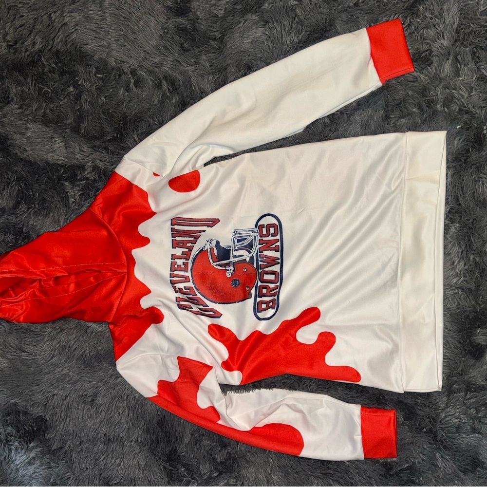 Cleveland Browns Orange and White Hoodie